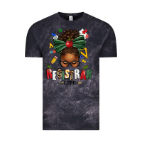 Cloud Black registrar life afro messy bun Vintage Tee - texasbilliewilder