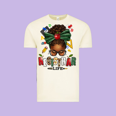 Registrar Life Afro Messy Bun Vintage Tee Designed By Texasbilliewilder