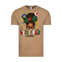 Vintage Coffee registrar life afro messy bun Vintage Tee - texasbilliewilder