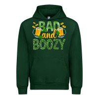 Forest Green Bad And Boozy St. Patricks Urban Hoodie - BundleAndBundleShop