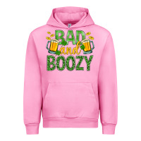 Fuchsia Pink Bad And Boozy St. Patricks Urban Hoodie - BundleAndBundleShop