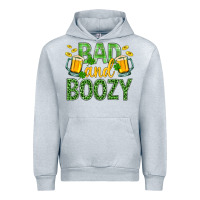 Heather Grey Bad And Boozy St. Patricks Urban Hoodie - BundleAndBundleShop