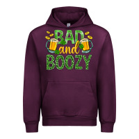 Mauve Wine Bad And Boozy St. Patricks Urban Hoodie - BundleAndBundleShop