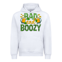 White Bad And Boozy St. Patricks Urban Hoodie - BundleAndBundleShop