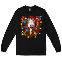 Black christmas horseshoe with hereford cow Long Sleeve Tee - RanaPortraitStore