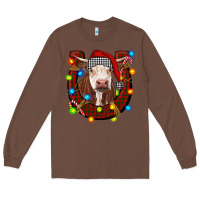 Chestnut christmas horseshoe with hereford cow Long Sleeve Tee - RanaPortraitStore