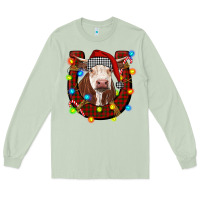 Matcha christmas horseshoe with hereford cow Long Sleeve Tee - RanaPortraitStore
