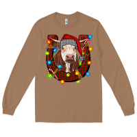 Toasted Coconut christmas horseshoe with hereford cow Long Sleeve Tee - RanaPortraitStore