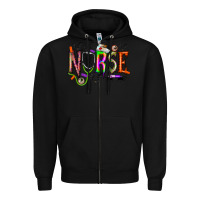 Black nurse halloween Zipper Hoodie - RacoonDesign