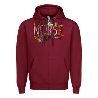 Burgundy nurse halloween Zipper Hoodie - RacoonDesign