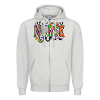 Dove Grey nurse halloween Zipper Hoodie - RacoonDesign