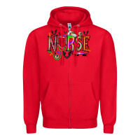 Red nurse halloween Zipper Hoodie - RacoonDesign