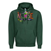Sports Green nurse halloween Zipper Hoodie - RacoonDesign