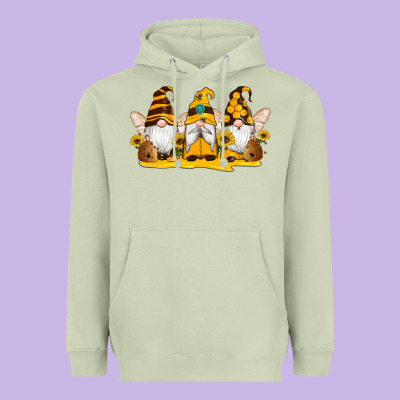 Western Bee Gnomes Beehive Honey Sunflowers Heavyweight Hoodie Designed By Artiststas