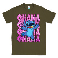 Army Green ohana stitch Classic Tee - Zillion Design Studio
