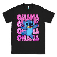 Black ohana stitch Classic Tee - Zillion Design Studio