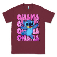 Burgundy ohana stitch Classic Tee - Zillion Design Studio