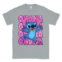 Heather Grey ohana stitch Classic Tee - Zillion Design Studio