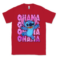 Red ohana stitch Classic Tee - Zillion Design Studio