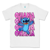 White ohana stitch Classic Tee - Zillion Design Studio