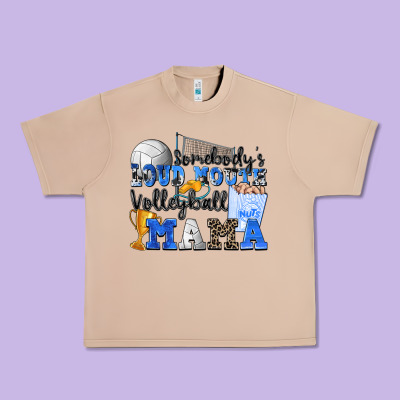 Somebody's Loud Mouth Volleyball Mama Urban Heavy Tee Designed By Zillion Design Studio