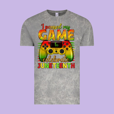 I Paused My Game Celebrate Juneteenth Vintage Tee Designed By Texasbilliewilder