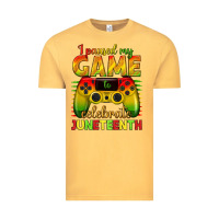 Vintage Mustard I paused my game celebrate Juneteenth Vintage Tee - texasbilliewilder