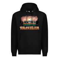Black traveler Premium Hoodie - NancyCooperArtShop