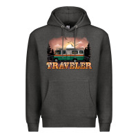 Charcoal Heather traveler Premium Hoodie - NancyCooperArtShop