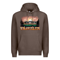 Coffee traveler Premium Hoodie - NancyCooperArtShop