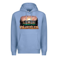 Colony Blue traveler Premium Hoodie - NancyCooperArtShop