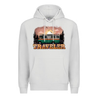 Dove Grey traveler Premium Hoodie - NancyCooperArtShop