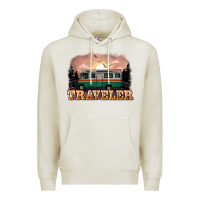 Oatmeal Heather traveler Premium Hoodie - NancyCooperArtShop