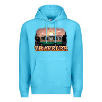 Ocean Blue traveler Premium Hoodie - NancyCooperArtShop