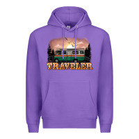 Purple traveler Premium Hoodie - NancyCooperArtShop