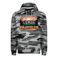 Slate Camo traveler Premium Hoodie - NancyCooperArtShop