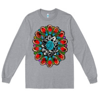 Heather Grey christmas gemstone Long Sleeve Tee - RanaPortraitStore