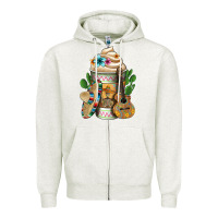 Oatmeal Heather mexican hot coffee cup Zipper Hoodie - FaDigitalArtStudio