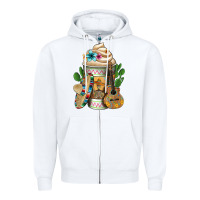 White mexican hot coffee cup Zipper Hoodie - FaDigitalArtStudio