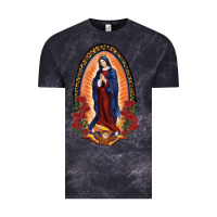 Cloud Black Our Lady Of Guadalupe Vintage Tee - RanaPortraitStore