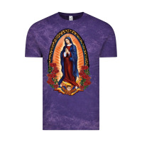 Cloud Purple Our Lady Of Guadalupe Vintage Tee - RanaPortraitStore