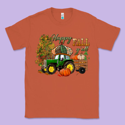 Happy Fall Y'all Classic Tee Designed By Bundleandbundleshop