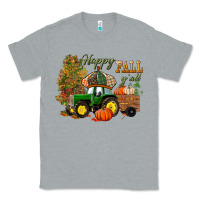 Heather Grey Happy Fall Y'all Classic Tee - BundleAndBundleShop