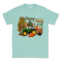 Seafoam Happy Fall Y'all Classic Tee - BundleAndBundleShop