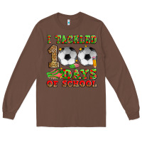 Chestnut i tackled 100 days of school soccer Long Sleeve Tee - Zillion Design Studio