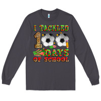 Smoke i tackled 100 days of school soccer Long Sleeve Tee - Zillion Design Studio