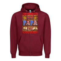 Burgundy best papa ever air freshener Zipper Hoodie - HRA Design Shop