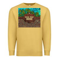 Antique Gold preview custom cactus and sunflowers leopard turquoise Premium Sweatshirt - Artiststas