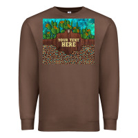 Chestnut preview custom cactus and sunflowers leopard turquoise Premium Sweatshirt - Artiststas