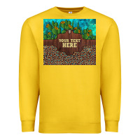 Lemon preview custom cactus and sunflowers leopard turquoise Premium Sweatshirt - Artiststas